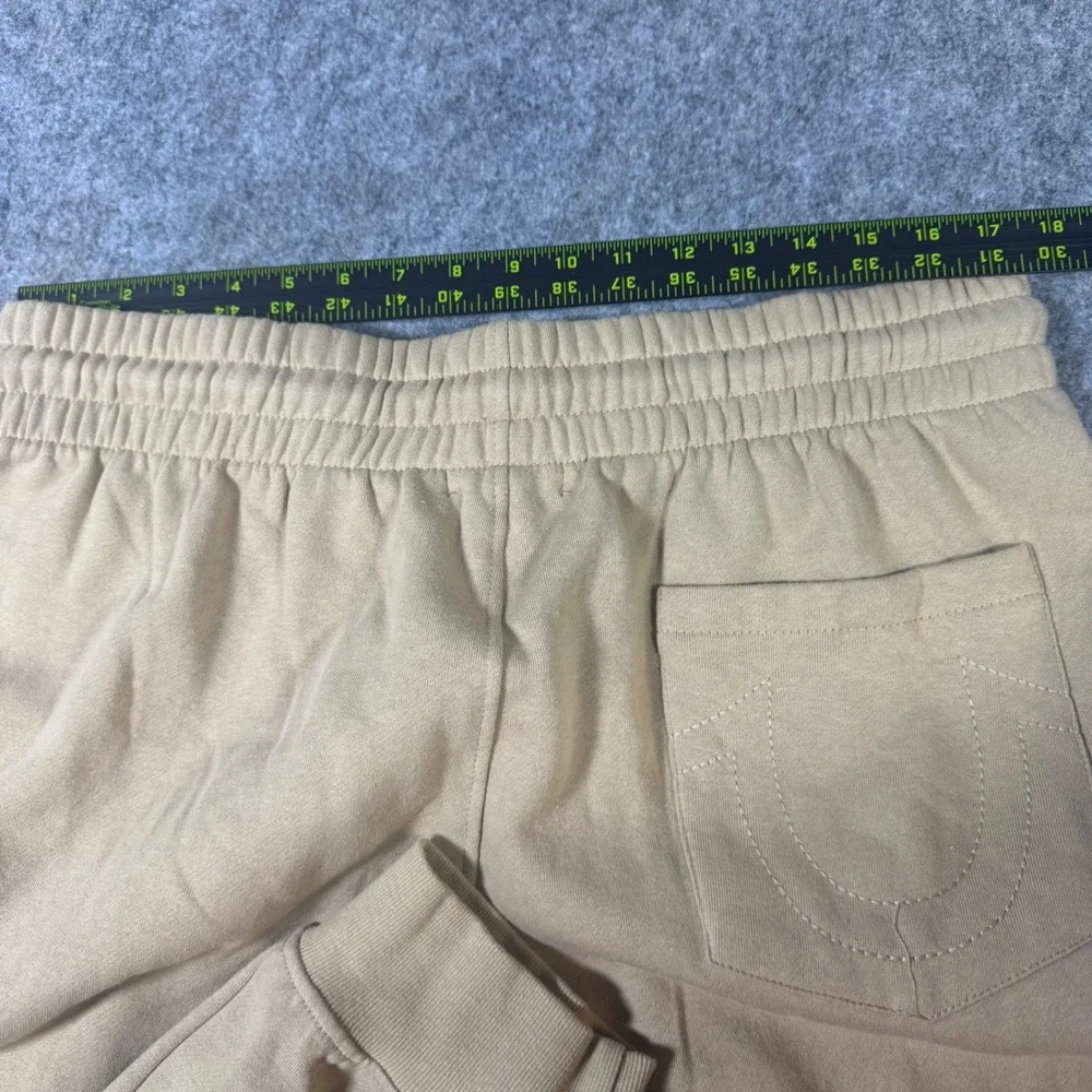 True Religion Mens Tan Khaki Horseshoe Logo Jogger Sweatpants XL RN112790